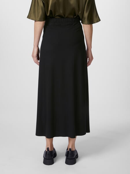 Women’s Piqué Skirt Black, presented on a model