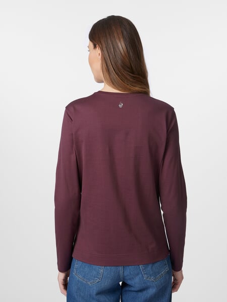 Damen-Langarmshirt Bordeaux, Tragebild