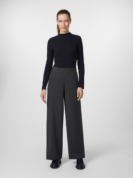Pantalon femme TENCEL™ Anthracite-mélange, présenté sur un modèle