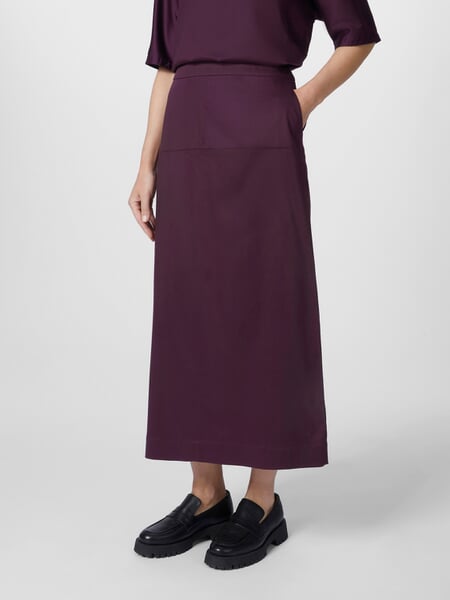 Damen-Midirock TENCEL™ Violett, Tragebild