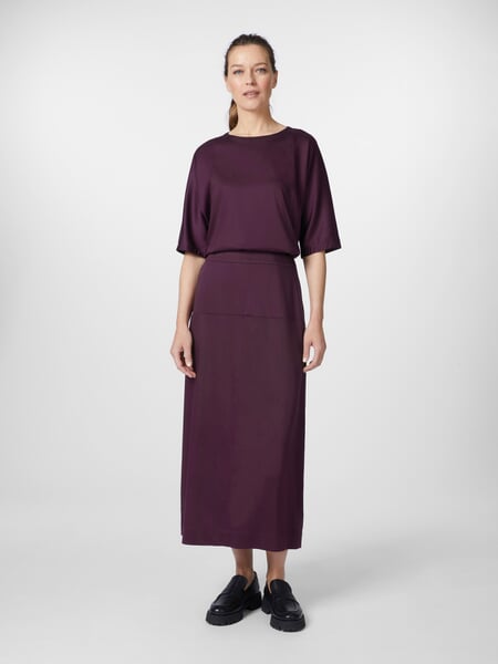 Falda midi de mujer TENCEL™ Violeta, Tragebild