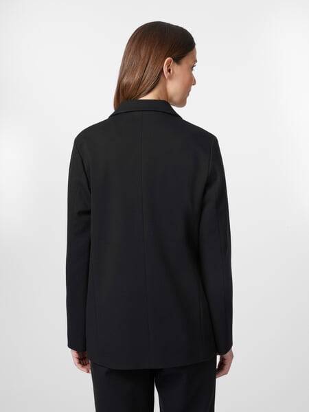 Jerseyblazer voor dames Zwart, gepresenteerd op een model