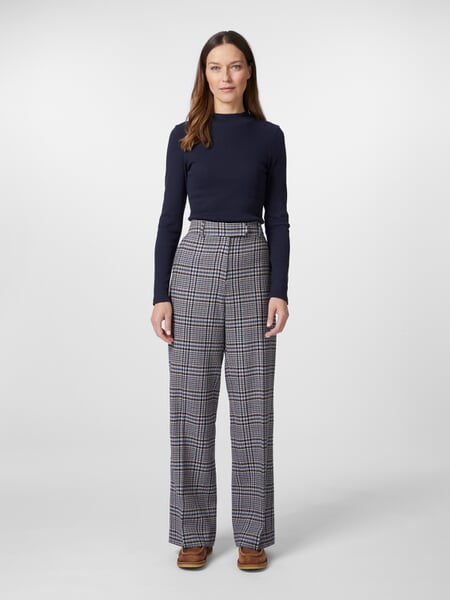 Damen-Marlenehose Karo Multicolor, Tragebild