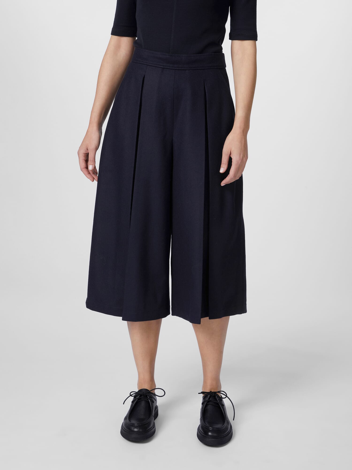 Jupe culotte femme en laine Bleu fonce Manufactum