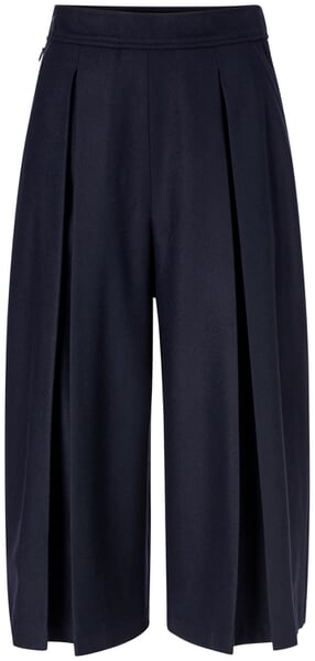 Damesbroekrok van wol Donkerblauw