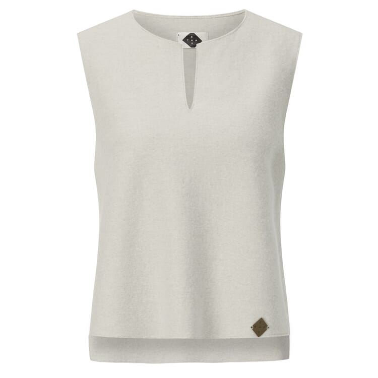 Pull-over femme col V, Ecru