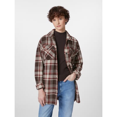 Cotton Apparel Hemd Jacke Kariert Damen-Hemdjacke Kariert - Main Image