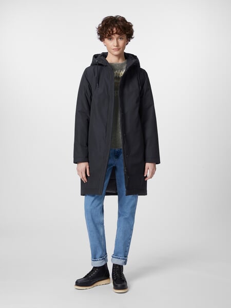 Parka d'hiver pour femme Bleu marine, présenté sur un modèle