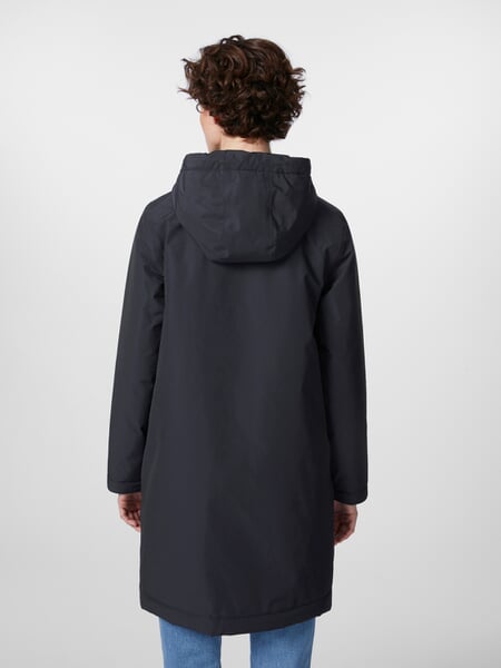 Parka d'hiver pour femme Bleu marine, présenté sur un modèle