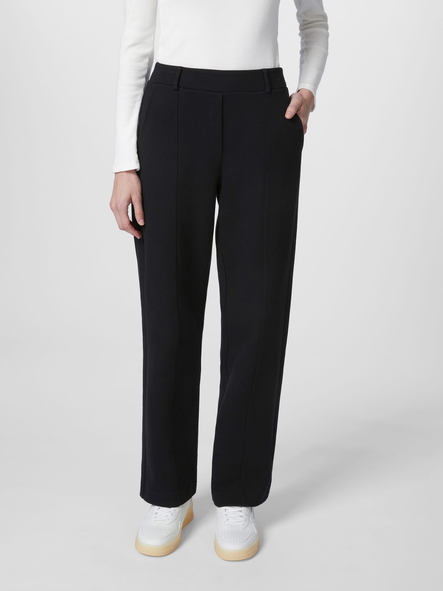 【新品】RAINMAKER MATTE JERSEY WIDE TROUSERS Black Wide Trousers by RAINMAKER KYOTO on Sale