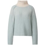 Damen-Strukturpullover Bleu-Creme