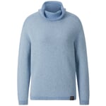 Jersey de cuello alto para mujer Azul