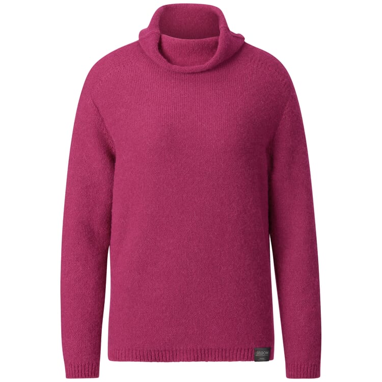 Damen-Rollkragenpullover, Magenta