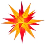 Herrnhuter ster A1e 13 cm Geel-rood