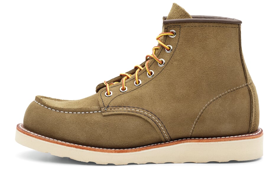 Heren moc laars suède Olive