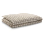 Checkered Flannel Duvet Cover Beige-Blue 135 × 200 cm