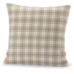 Federa di flanella a scacchi Beige-blu 40 × 40 cm