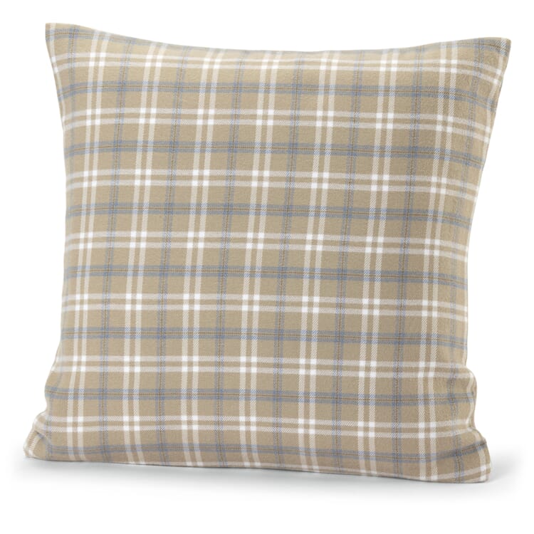 Funda de almohada de franela a cuadros