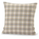 Kussensloop flanel geruit Beige-blauw 40 × 40 cm