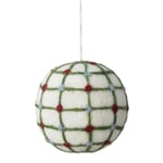 Embroidered felt Christmas tree bauble Globe