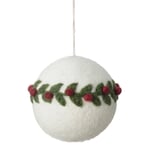 Embroidered felt Christmas tree bauble Garland