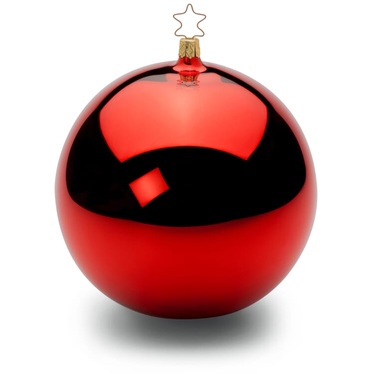 Christmas bauble red shiny 15 cm