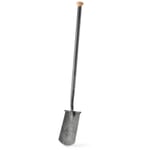 Spade with steel handle