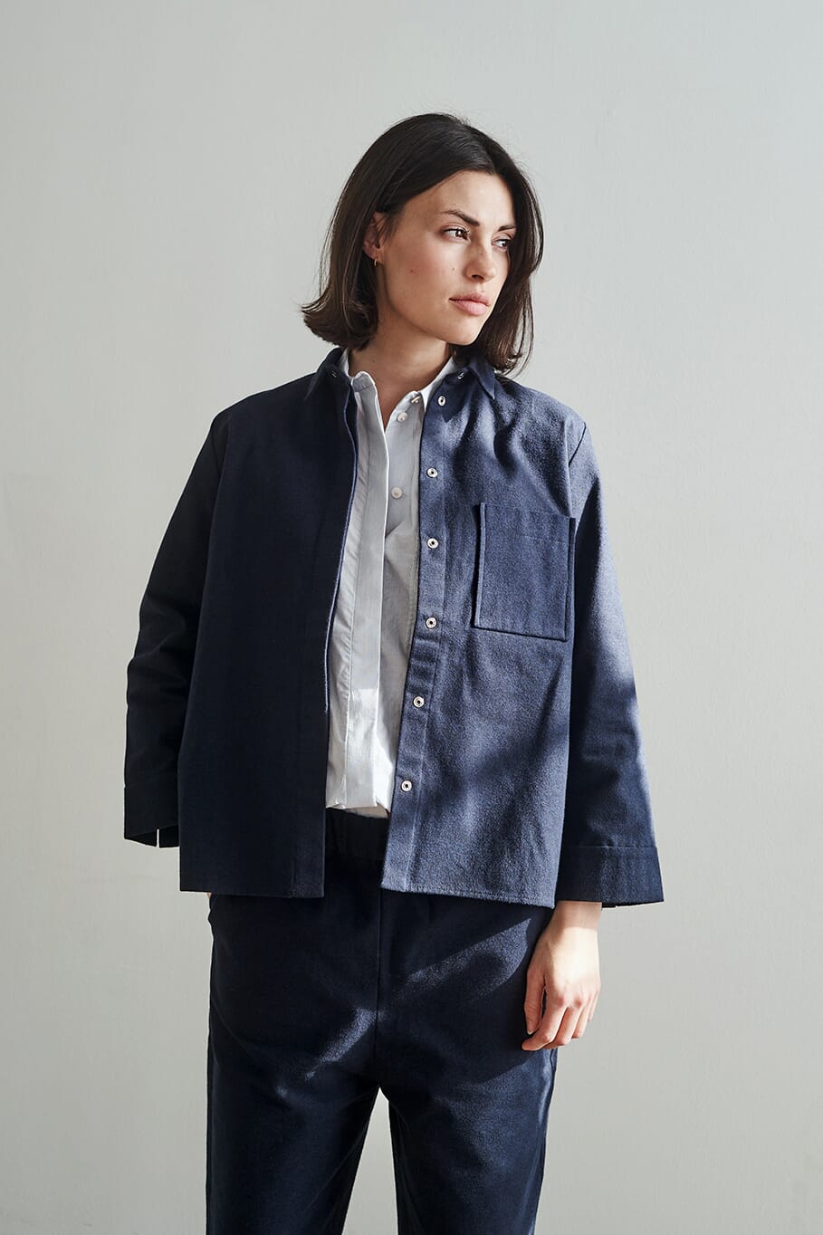 Ladies jacket 7/8 sleeves, Dark blue | Manufactum