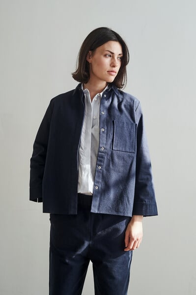 Women's Jacket with 7/8 Sleeves Dark blue, application example