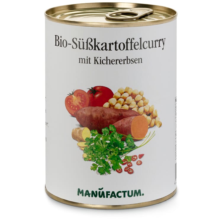 Bio-Süßkartoffelcurry mit Kichererbsen