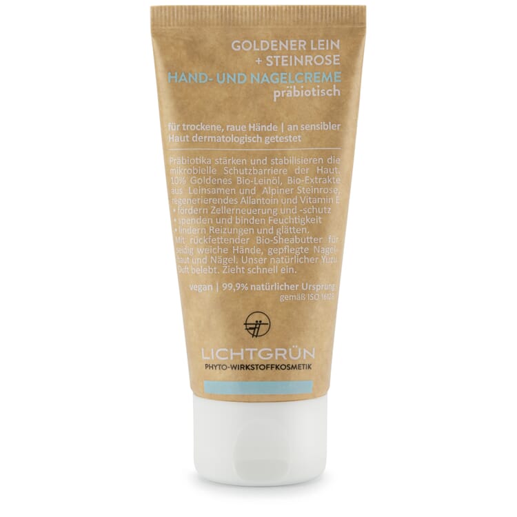 Gouden vlas en rotsroos hand- en nagelcrème