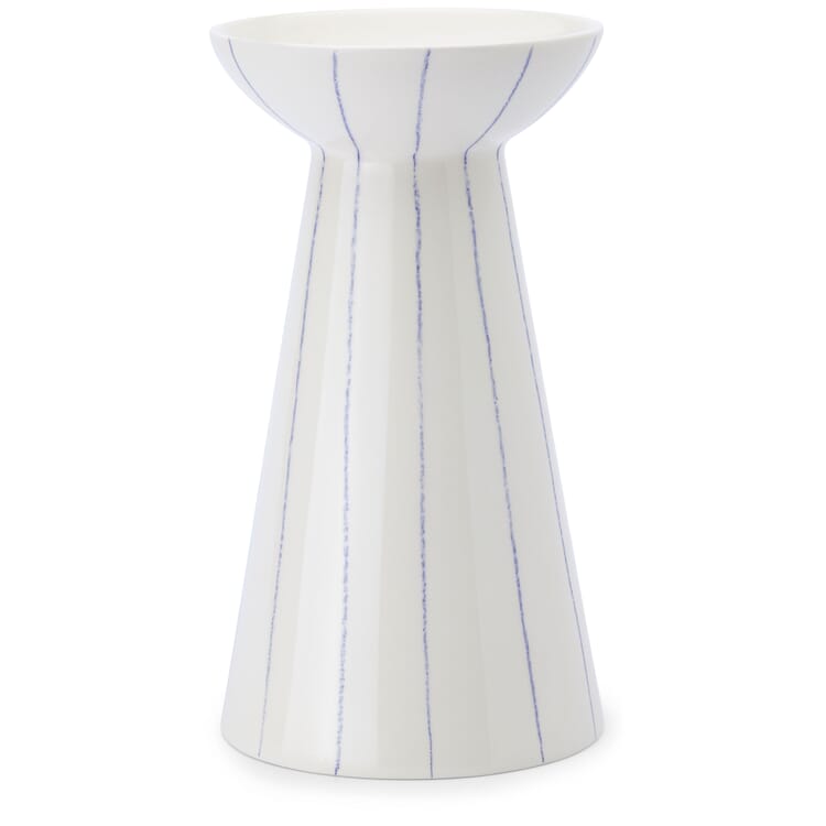 Vase ceramic hand-painted blue, Large