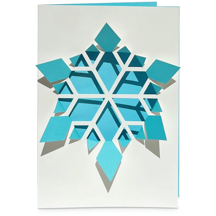 Wenskaart Knippen, Sneeuwvlok