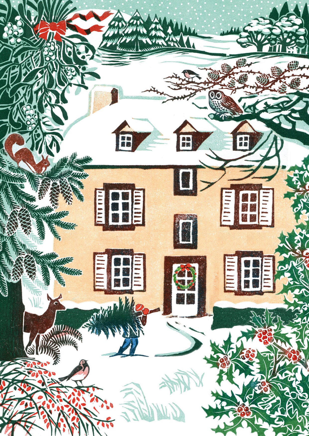 Klassische Weihnachtskarte Für Tante & Onkel – 22,9x15,2 Cm, Von Regal Publishing, Made In UK