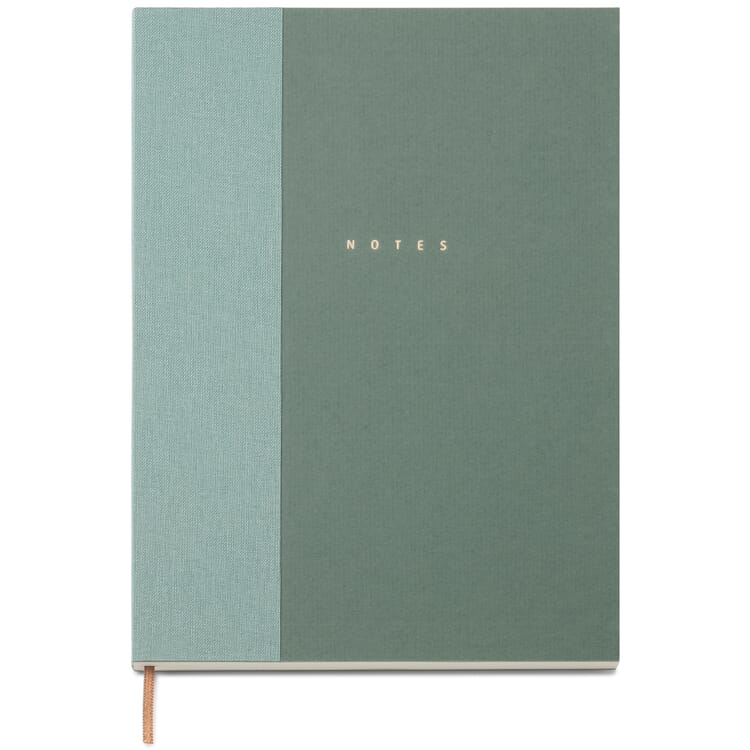 Half-linen notebook, Light green