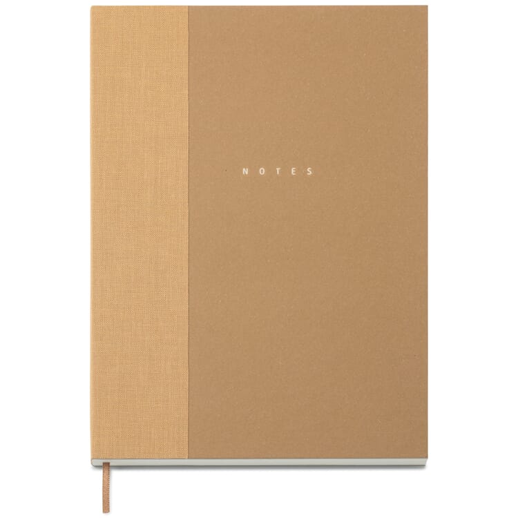 Half-linen notebook, Ochre