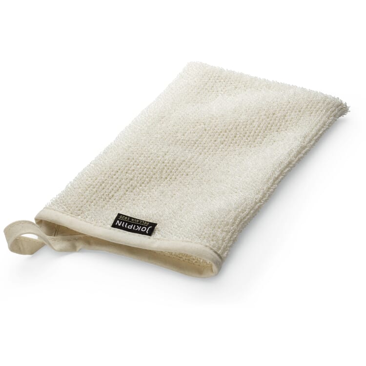 Handtuch Leinenfrottier hell, Waschhandschuh