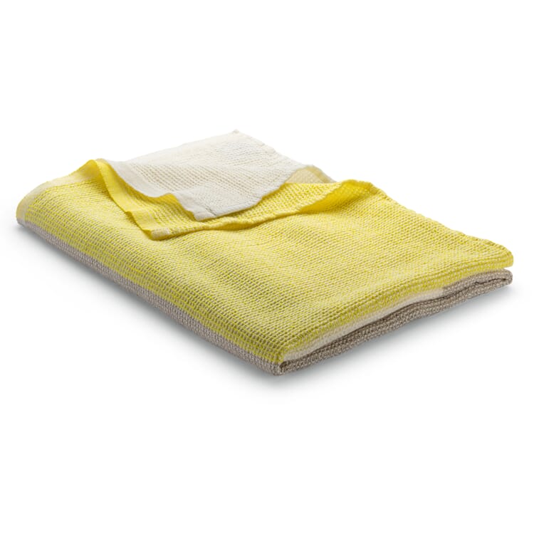 Vaflet piqué lyocell-linned, Gul-naturlig-hvid