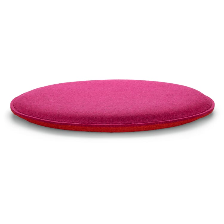 Cuscino rotondo, Rosso-rosa