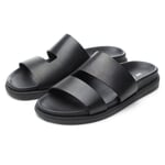 Men's leather mules Black