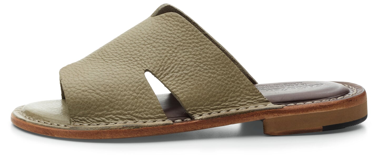 Women’s Leather Mules Sage green