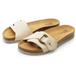 Mulo da donna in pelle Crema