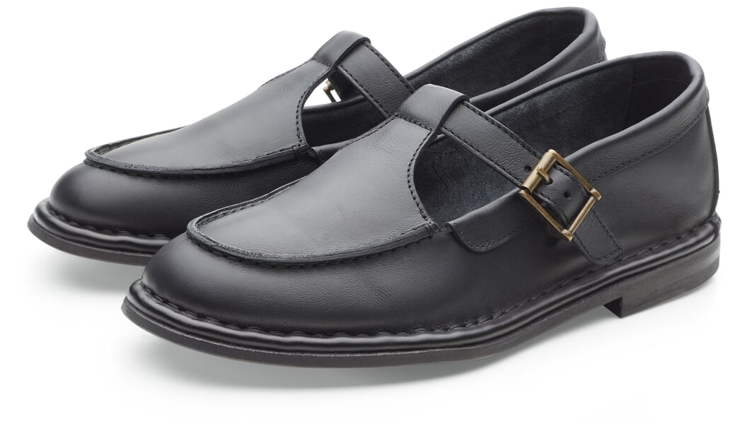 Women's Loafers with Straps Black