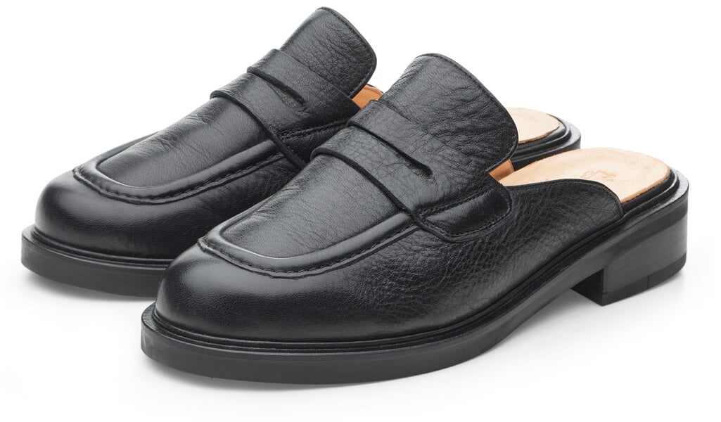 Women's Leather Sabot Black