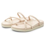 Sandale en cuir pour femme Naturel