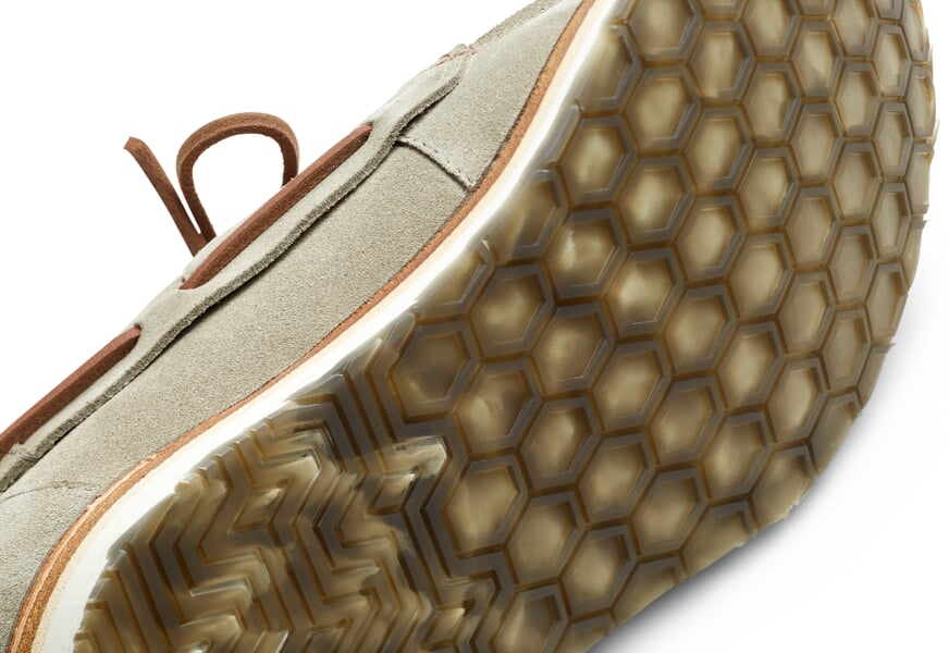 Men's boat shoe Green-gray, close-up