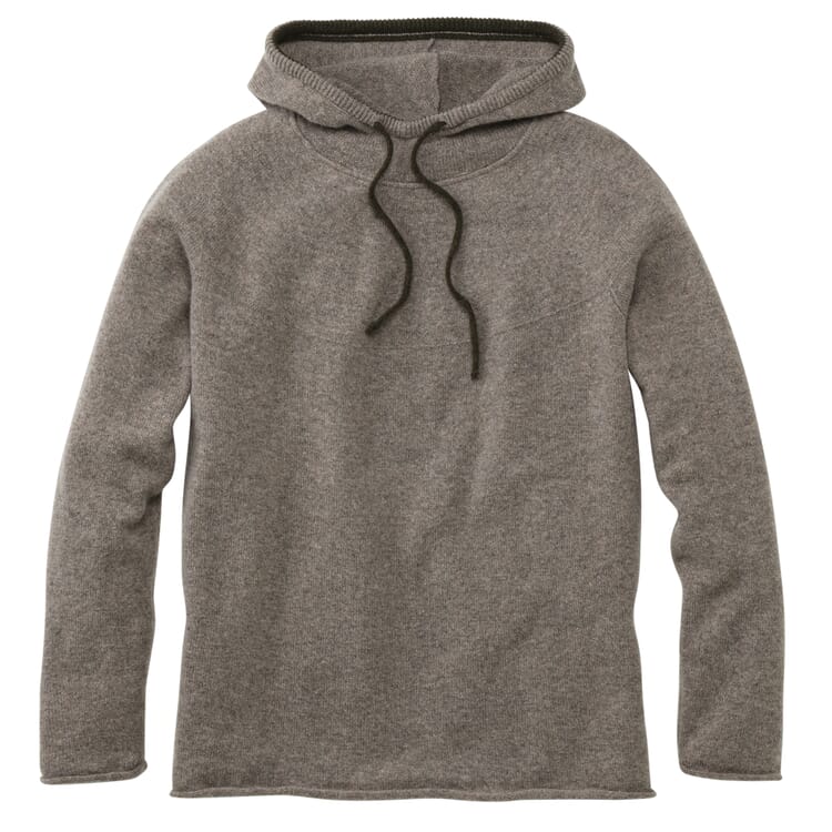 Herren-Strickhoodie, Hellbraun