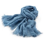 Foulard en lin unisexe Bleu