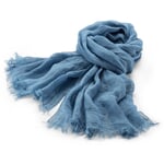 Sciarpa unisex in lino Blu
