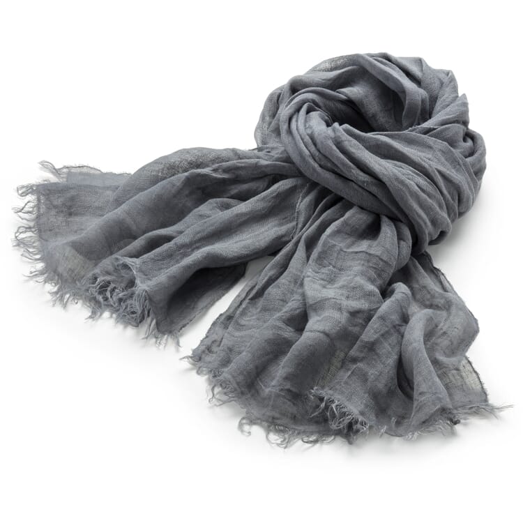 Unisex-Leinenschal, Grau